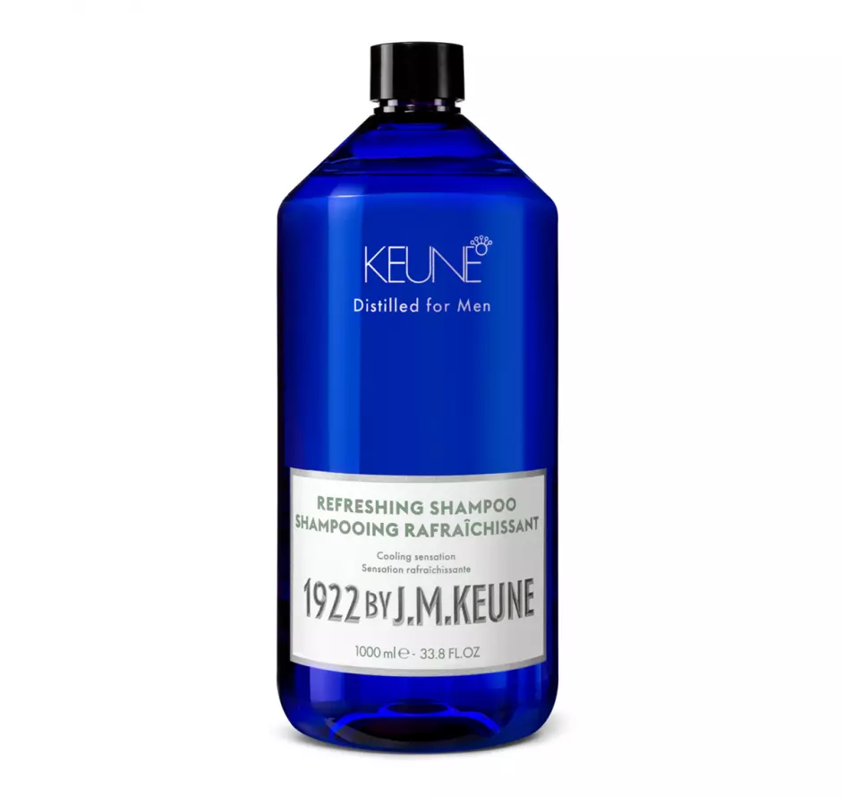 1922 by J. M. KEUNE vyriškas plaukus gaivinantis šampūnas REFRESHING, 1000ml