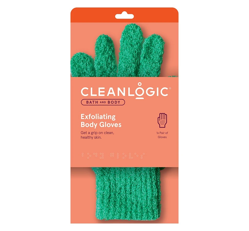 Cleanlogic Exfoliating Gloves šveičiamosios kūno pirštinės