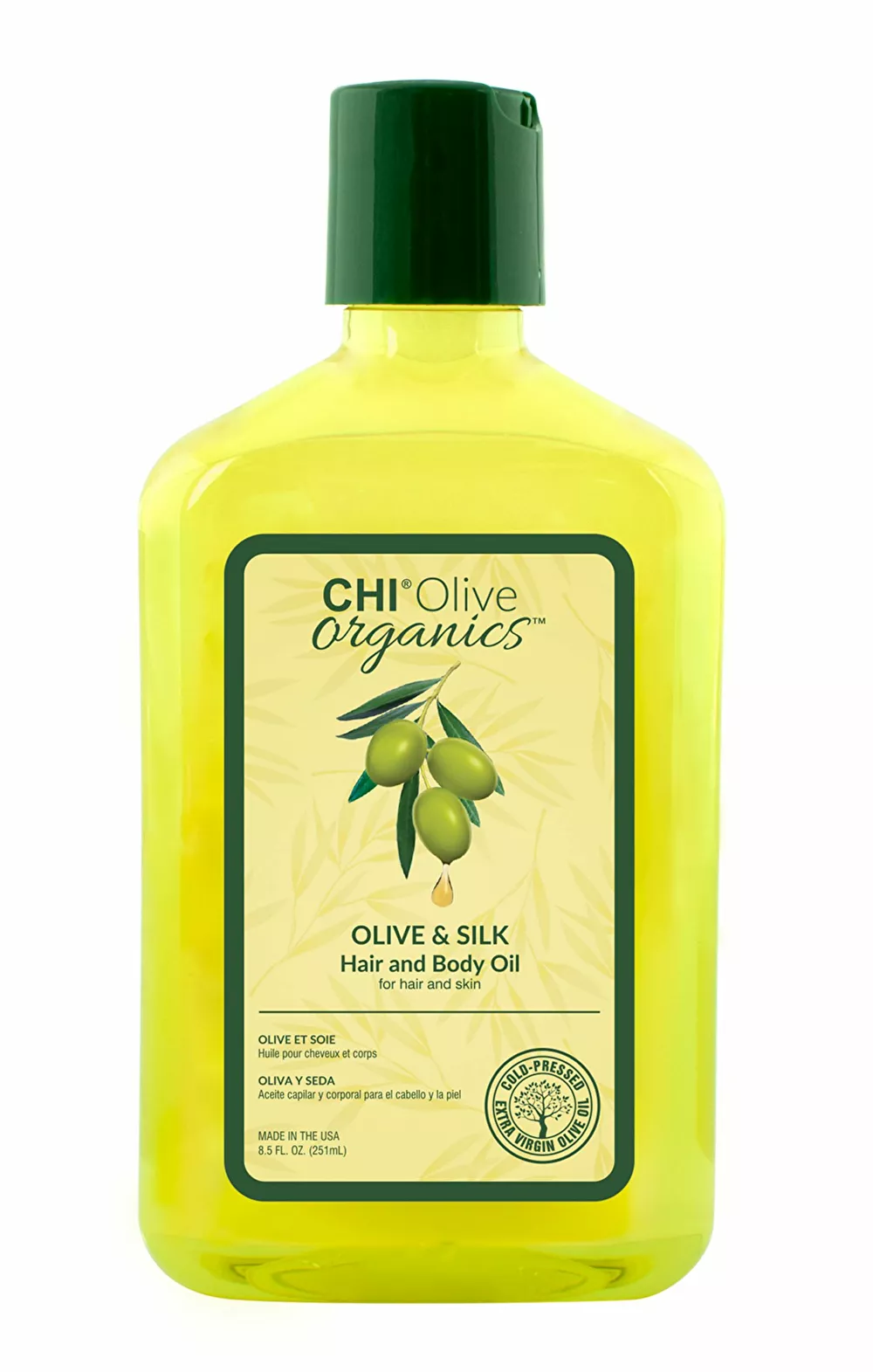 CHI Olive Organics aliejus plaukams ir kūnui, 251 ml
