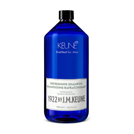 1922 by J. M. KEUNE vyriškas plaukus gaivinantis šampūnas REFRESHING, 1000ml, su dozatoriumi