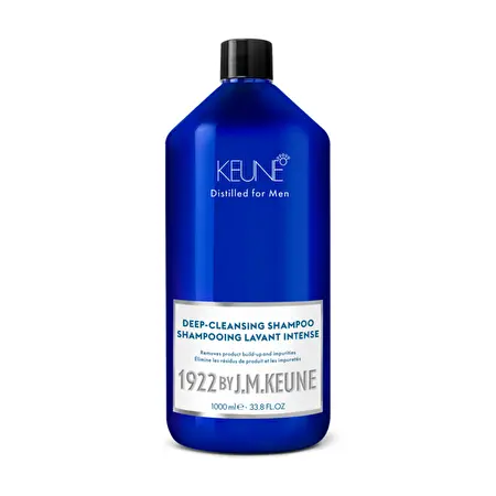 KEUNE 1922 by J.M.KEUNE DEEP-CLEANSING vyriškas giliai valantis plaukų šampūnas, 1000ml, su dozatoriumi