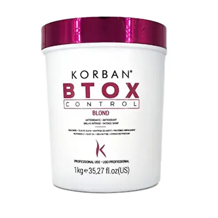 KORBAN BOTOX BTOX BRAZILIAN BLOND – Plaukų botokso procedūra šviesiems plaukams, 1kg