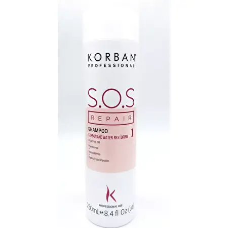 KORBAN S.O.S REPAIR atstatomasis plaukų šampūnas, 250 ml